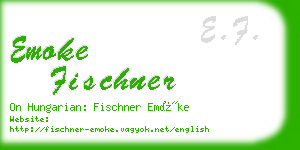 emoke fischner business card